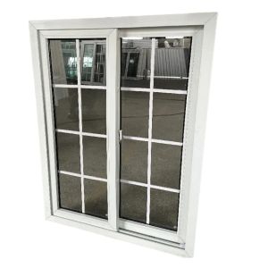 Quality Rectangular UPVC Frame Slide Window Simple Design Adjustable Light Control for sale