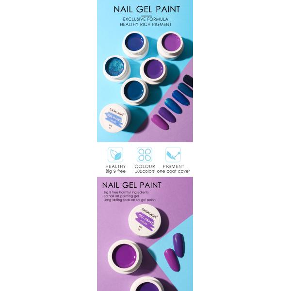 24PCS RTS MOQ 102 Colors Soak Off Nail Painting Gel Swirl French Tip Winter Gel Painting DIY Nail Design