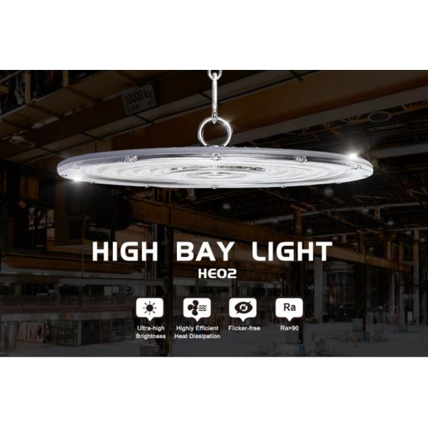6500K 265V UFO LED High Bay Light Slim Aluminum LUMILEDS Chips 8000Lm 200w