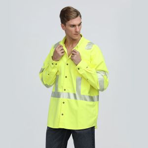 Long Sleeve Reflective Safety Shirts Safety Yellow Shirts With Reflective