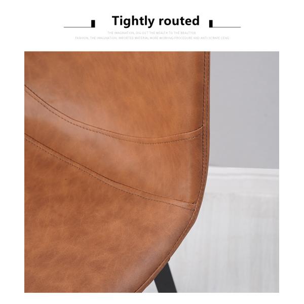 Detail of bar stool construction and materials