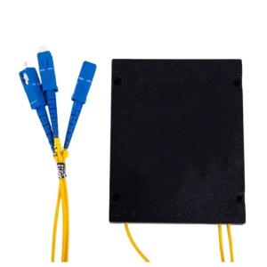 Quality 1x16 PLC splitter FTTX with ABS plastic box type and SC LC FC ST APC UPC PC connector for sale