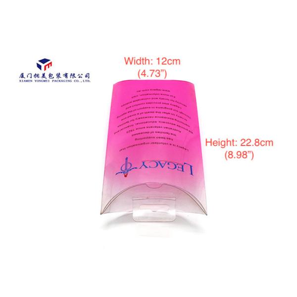 Plastic Pillow Boxes PET Box For Cosmetic Product Offset Printing Hang Strip On Top