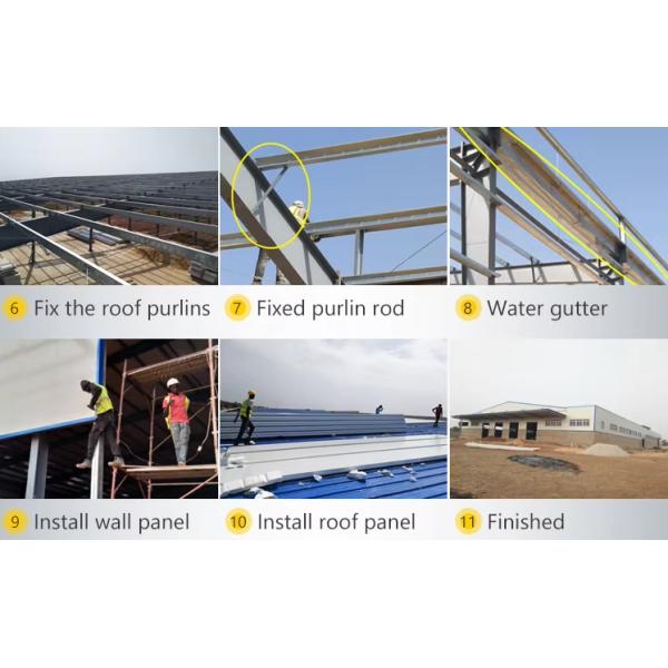 Prefabricated Light Steel Structure Store Shed Car Park Garage Steel Workshop