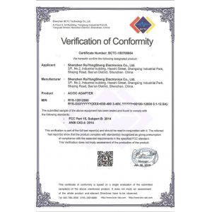 Shenzhen Beam-Tech Electronic Co., Ltd Certifications