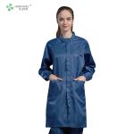 ESD antistatic lint-free and dust-proof polyester lab coat and smock for the