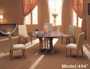 Quality Gelaimei Upholstery Hotel Restaurant Furniture Wooden 5 Person Dining Room Table for sale