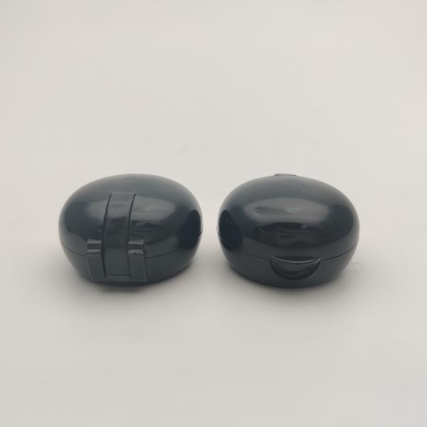 24 410 Ball Shape Plastic Flip Top Cap With Ribbed Closure