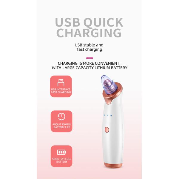 53kPa 3W Facial Vacuum Suction Machine Pore Cleanser Machine Replaceable Head