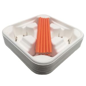 Quality 4 Compartment Biodegradable Cups and Lids for sale