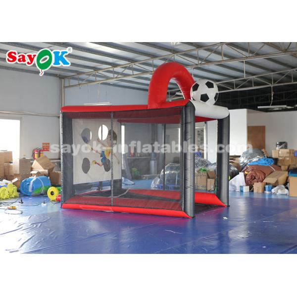 Inflatable Football Toss Game PVC Tarpaulin Inflatable Soccer Batting Cage Football Speed Tent 2.5*3.5*3.6m