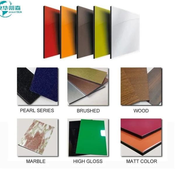 Wood Grain Color Options External Wall Cladding Construction Pvdf Coating Acp