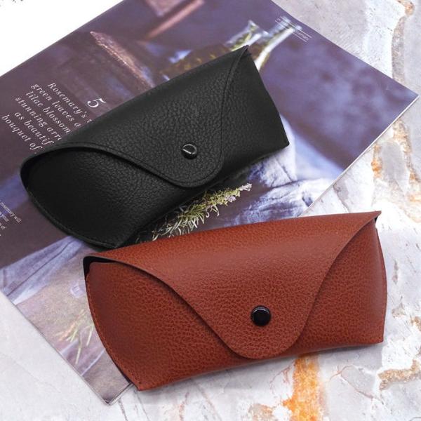 Portable PU Leather Sunglasses Carrying Case Eyeglasses Case Pouch Protective