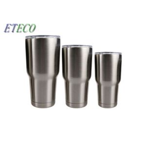 Quality Wine Reusable Insulated Cups 304 Stainless Steel Natural Round Ecofriendly for sale