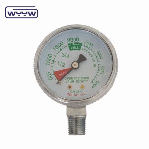 Buy cheap 50mm Medical Oxygen Gas Cylinder Pressure Gauge 2.5% Accuracy from wholesalers