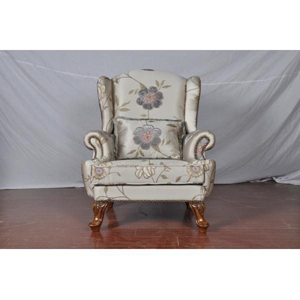 Morandi Modern Classic Leisure Armchair Purple Blue Yellow Fabric Wingback Chairs