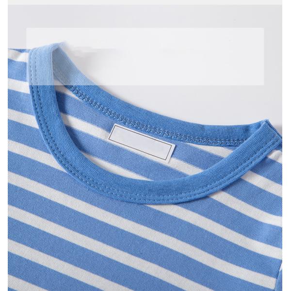 Children'S Sports Shirts Customized Boy T-Shirt Children'S Cotton Striped T-Shirt
