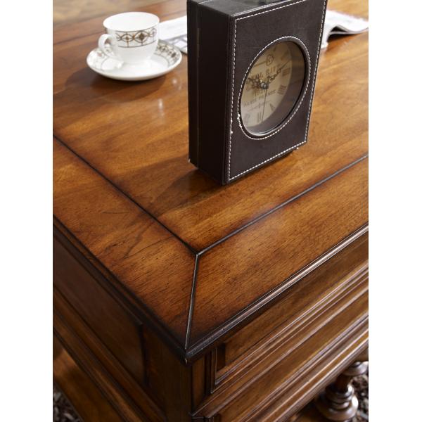 Classic American style solid wood home furniture study writing table and bookcase