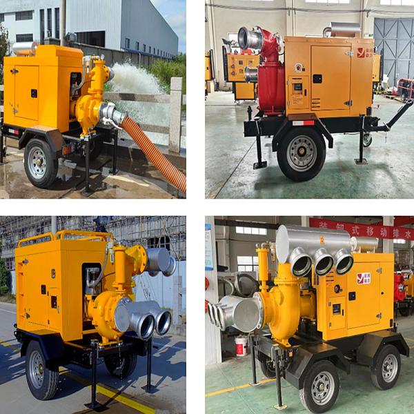 Mobile Water Pump Agricultural Irrigation Self Priming Pump Diesel Engine Water Pump