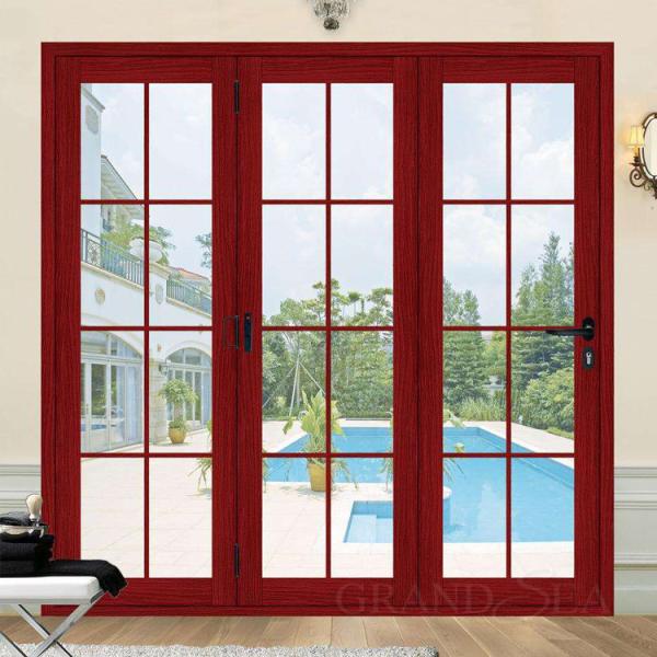 Grandsea Hot Sale Aluminum Sectional Design Glass Folding Doors for Houses