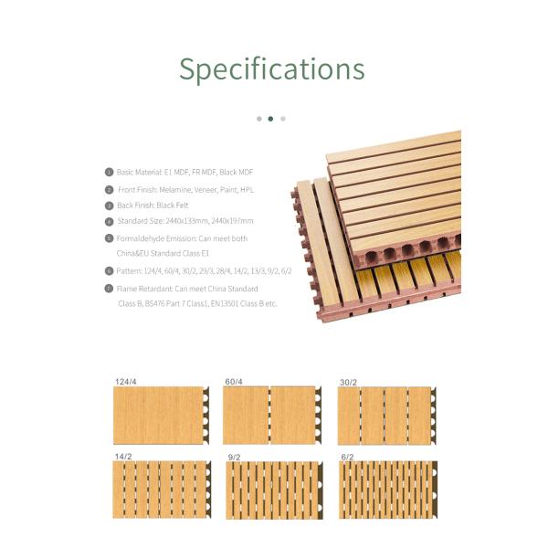 MASTER ACOUSTIC Groove Wall Varnish Veneer Wooden Painted Slot Board Decorative Acoustic Grooved Panel