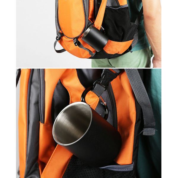 Sublimation Stainless Steel Cup Custom Printing Blank Stainless Steel Mountaineering Buckle Handle Sublimation Cups