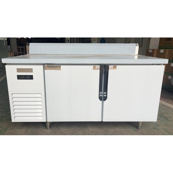 Commercial Kitchen Stainless Steel Table Top Freezer Refrigerator 2-Door Trayunder Counter Refrigerator Freezer