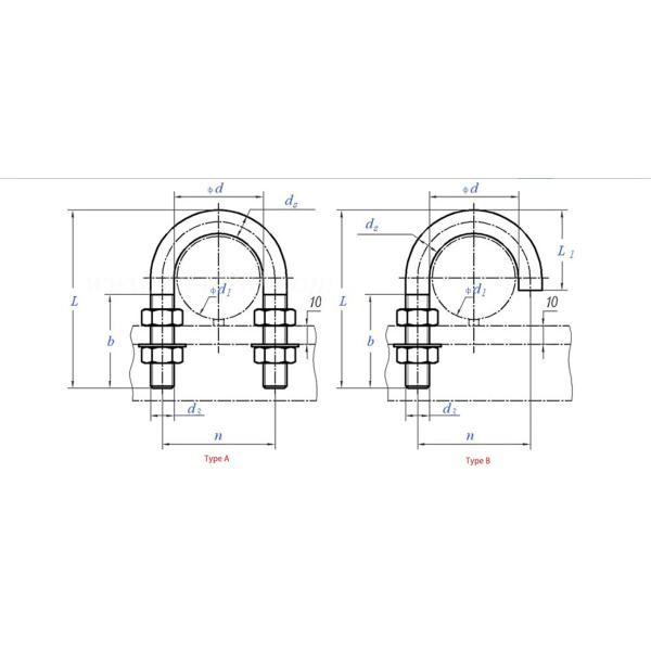 Factory Wholesale U-shaped Bolts Carbon Steel Stainless Steel U-shaped Screws U-shaped Pipe Clamps
