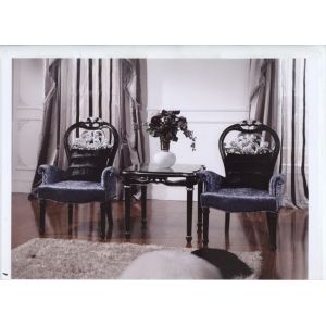 Blue Gold Velvet Modern Classic Leisure Armchair For Noble