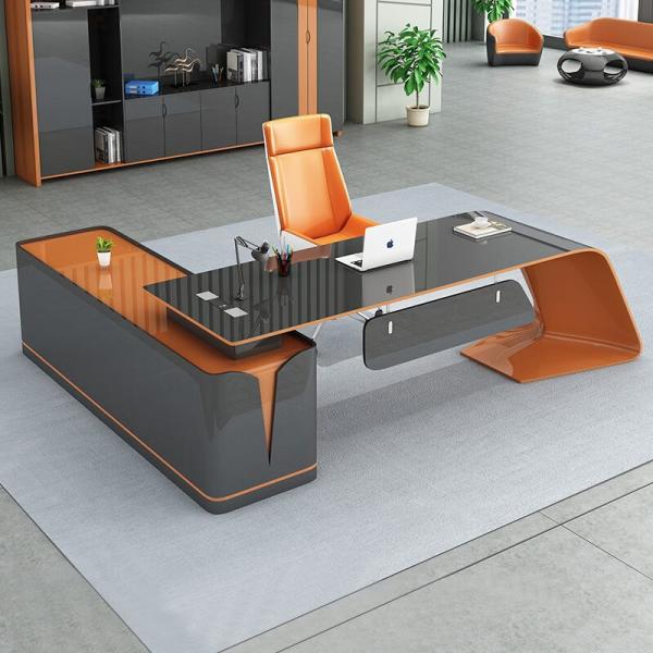 Modern Bedroom Furniture Design Irregular Shape Office Desk with Baking Paint