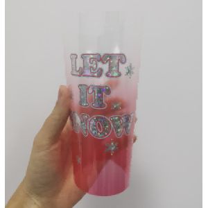 Clear PVC Insert of double wall Plastic Tumbler