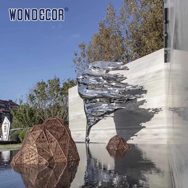 Outdoor Garden Forged Metal Sculpture Abstract Women'S Stainless Steel Sculpture