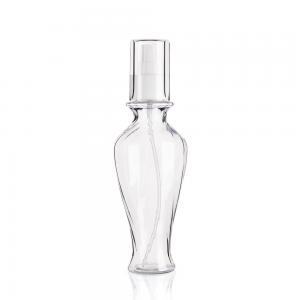 Quality Crystal 5 OZ Perfume Bottle 150ML Transparent Cosmetic Bottle With Mini Sprayer for sale