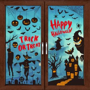 Customization Halloween Party Sticker Witch Pumpkin Electrostatic Window