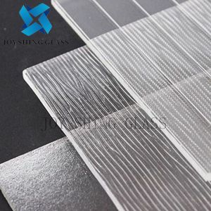 6mm 8mm Clear Patterned Glass , Tempered Reeded Fluted Glass