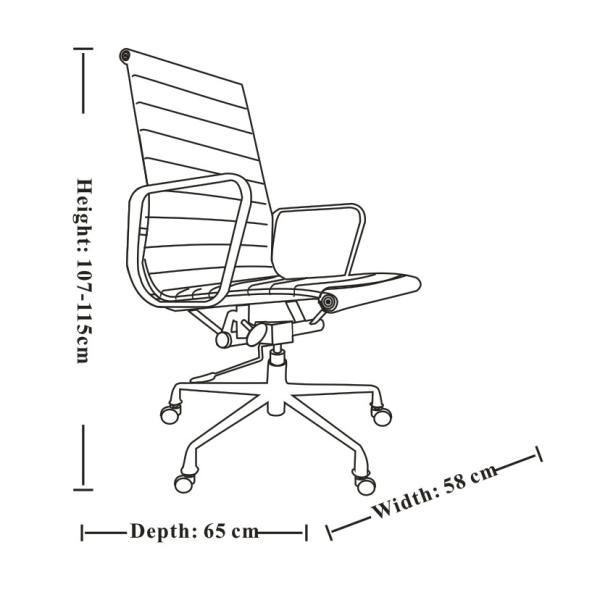 High Back Ergonomic Swivel Chair , Black Modern Office Chair With Lift Function