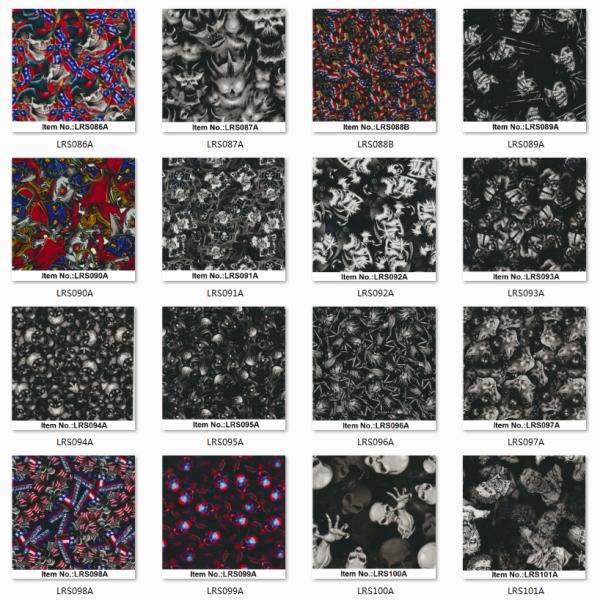 50cm 80cm 100cm Width Crackproof PVA Skull Hydro Dip Film