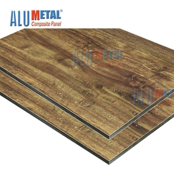 3mm Wooden Aluminum Composite Panel PE 0.3mm ACP Sheet Fireproof 3D Gloss