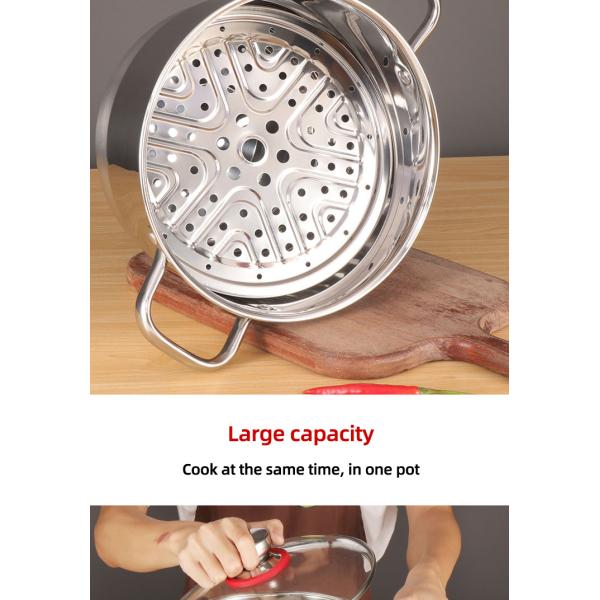 Kitchen Hot Fashion Silver Cooking Pots Sets Soup Pot Set Stainless Steel Cookware Sets With Glass Lid