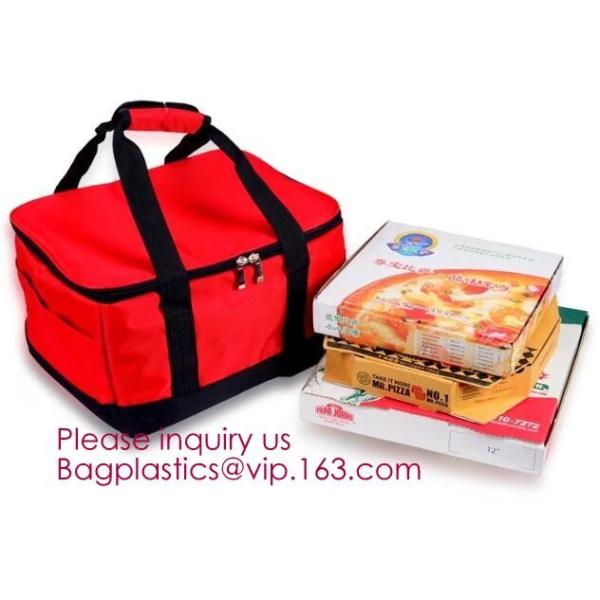 Foldable Lunch Insulated Cooler Bag Heated Food Delivery Bag Thermal Pizza Delivery Cooler Bag