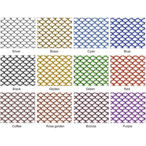 Weave 0.5mm Decorative Copper Mesh Architectural Wall Cladding Laminated Glass Art