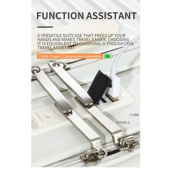 2in1 Set includes 14-inch,20-inch luggage with Scratch-Resistant Material Front-Open Pocket Laptop Trolley Carry-On Size Luggage Supplier with Hidden