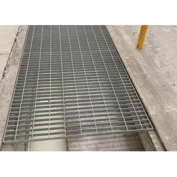 Outdoor Metal Drain Cover Galvanized Steel Grating 130mm Bar Pitch