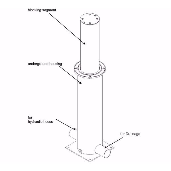 IP67 Retractable Parking Hydraulic Rising Bollards 3s To 6s