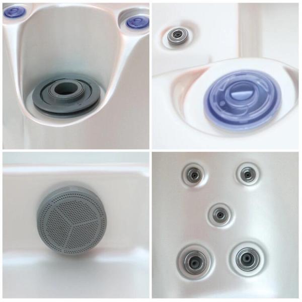 Garden 5 Seats Luxury Massage Spa Bathtub Outdoor Whirlpool Hot Tub Acrylic Freestanding Spa Tub For Villa