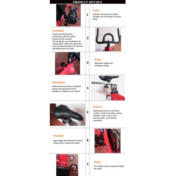 Indoor Exercise Gym Spin Bike , Commercial Cardio Spinning Exercise Machine