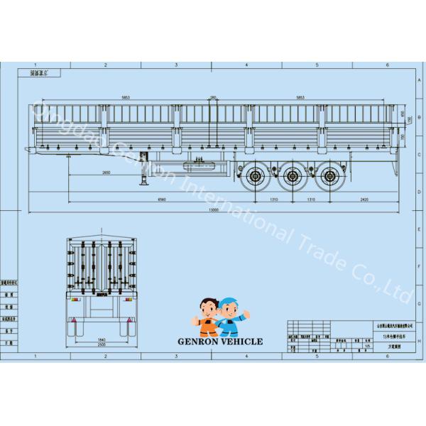 13T FUWA Skeletal Fencing Dropside Storage Semi Trailer