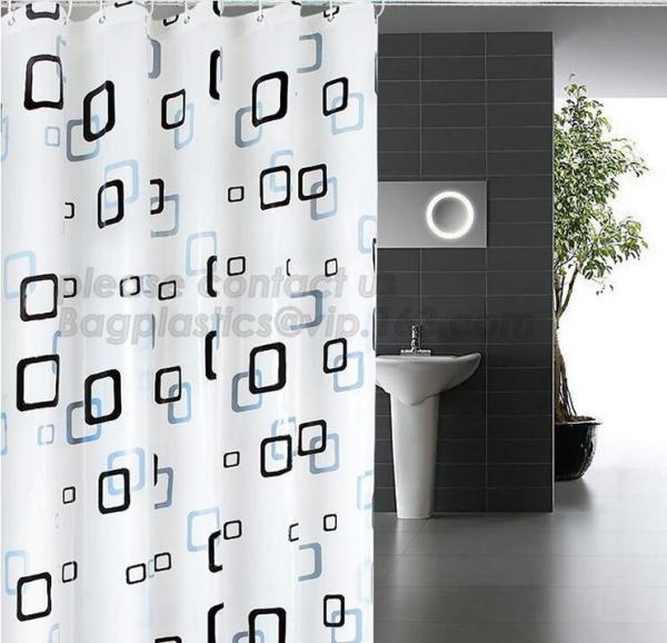 Transparent 3D Shower Curtain With Magnet, Quality Plastic Bathroom Shower Curtain, Holiday Shower Curtain, Bathroom cus