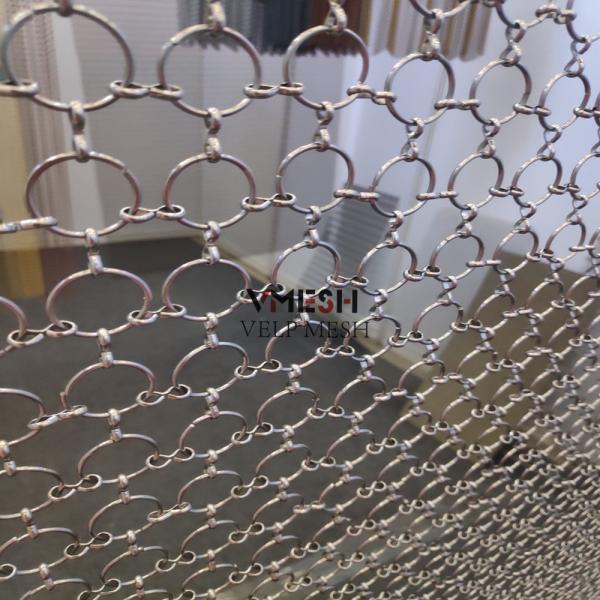 Aluminum Coil Drapery Woven Wire Mesh Metal Curtain For Home Decoration
