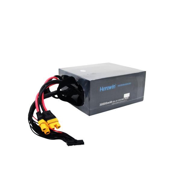 18S 68.4V 25C UAV Lihv Battery In Soft Pack Herewin 30000mAh